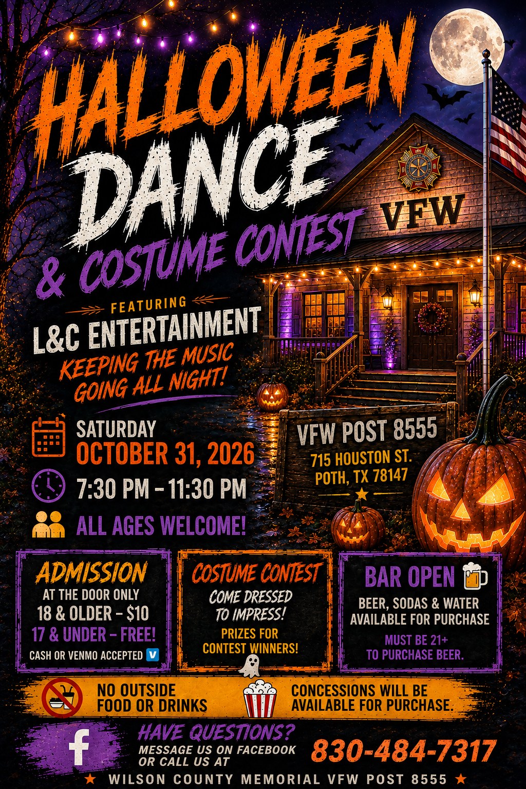 Halloween Dance & Costume Contest flyer